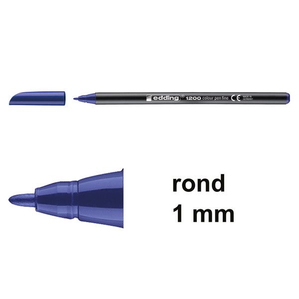 Edding 1200 viltstift Fijn Blauw 1 stuk(s)