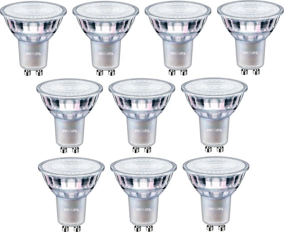 Philips 10 stuks LED GU10 4.9W/940 36º Dimbaar Cri90