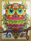 Diamantmozaïek Uil 47x57 cm