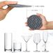 Unyqoos® set van 6 siliconen onderzetters met houder