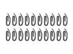 Obelink Crochets de rideau PE (lot de 20) - noir