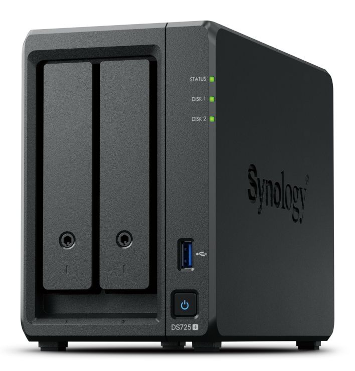 Synology DiskStation DS725+ NAS Server | Ryzen R1600 | 4GB RAM | 0TB | Black