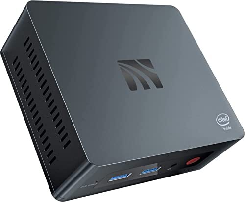 ZRANY Mini Desktop Computer, Mini PC Windows 10 8 GB RAM 256 GB SSD Intel Celeron J3455 Ondersteuning 2.4G/5G WiFi, Gigabit Ethernet, HDMI, USB 3.0, BT4.0 Ondersteuning Auto Power On