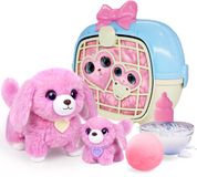 Moose Toys Scruff a Luvs - Mystery knuffels Mama & Baby in Draagmand - Hondenfamilie Speelset