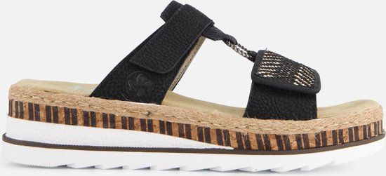 Rieker V7947 Dames Sandalen - Zwart - Maat 37