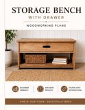 Storage Libri GmbH Storage Bench With Drawer: Woodworking Plans