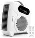 MalTec ventilateur de chauffage, chauffage rapide, chauffage électrique, fonction ventilateur, 2000 W, thermostat (15–40 °C), minuterie, télécommande, blanc
