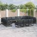 Prolenta Maison Exclusive - Ensemble de canapés de jardin, 13 pièces, noir, aluminium