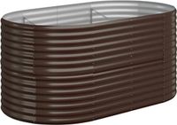 vidaXL Plantenbak 152x80x68 cm gegalvaniseerd staal bruin