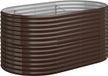 vidaXL Plantenbak 152x80x68 cm gegalvaniseerd staal bruin