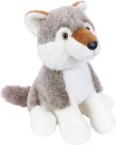 Pia Soft Toys Knuffeldier Wolf - zachte pluche stof - grijs - kwaliteit knuffels - 25 cm