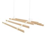 Poulie kledingrek plafond - ivoire - 0,9m - 6-lattes