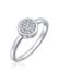 Elli Ring dames solitaire rond zilverkleurig met kristallen