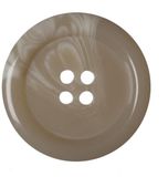 12 Bol Kunststofknopen van kunsthoorn, rond, 15 mm, met 4 gaten, ideaal voor jassen, jacks, vesten, 12 stuks, crèmekleurig (24 l)