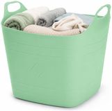 Excellent Houseware Flexibele emmer - groen - 15 liter - kunststof - vierkant