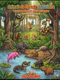 Livro de Colorir Animais da Floresta Amazônica para Crianças: 100 Criaturas do Brasil com Nomes em Português e Inglês