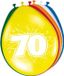 Folat Verjaardag feest ballonnen - leeftijd 70 jaar - 8x stuks - feestversiering