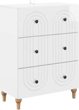 vidaXL Ladekast Hoogglans Wit 66 x 34,5 x 90 cm Bewerkt hout