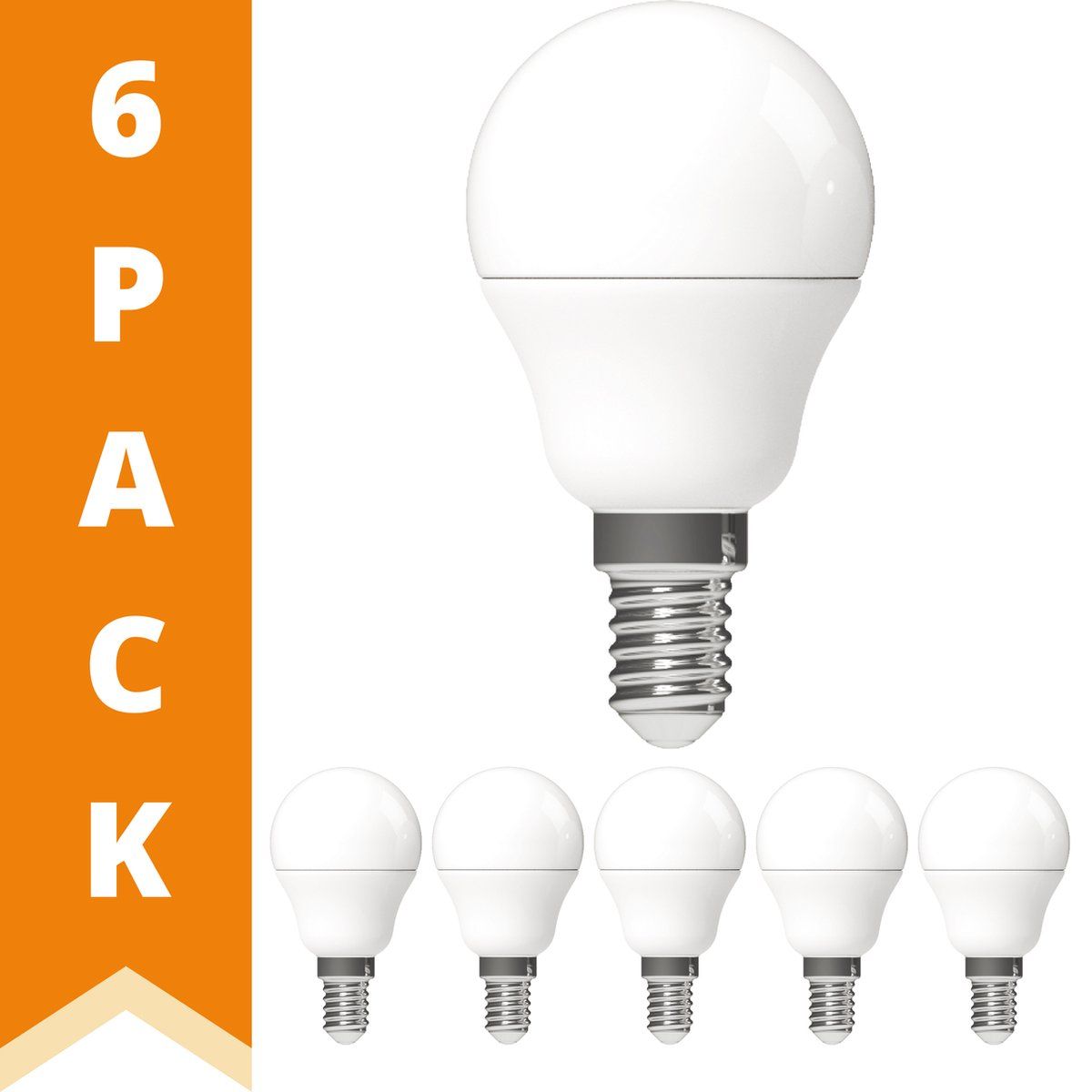 LED.nl ProLong LED Lampen bol - E14 - 4.5W (40W) - Warm wit - 6 stuks