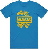 Rock Off Oasis - Drawn Logo Heren T-shirt - M - Blauw