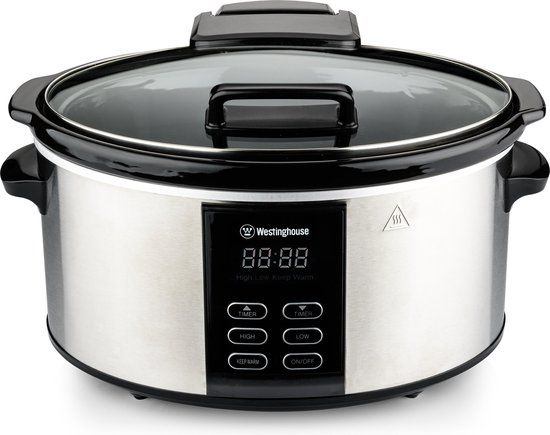 Westinghouse Slowcooker - 6 Liter - RVS - Met Timer