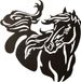 homemaniac Homemania Wanddecoratie paard 50x50 cm staal zwart