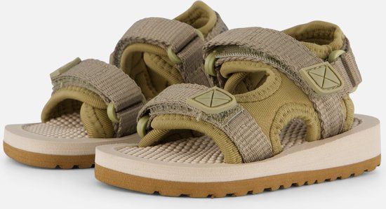 Shoesme Sandalen Unisex Kinderen Maat 25 Olijfgroen/Grijs Plateauzool LS24S001-F