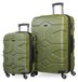 HAUPTSTADTKOFFER X-Kölln 2er Koffer-Set Trolley-Set Rollkoffer Reisekoffer, TSA, (S & L), Olivgrün