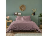 look Lilas Parure de lit 2 personnes coton percale 240x260cm