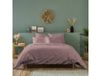 look Lilas Parure de lit 2 personnes coton percale 240x260cm
