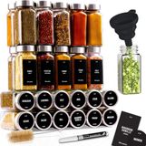 Bol Set de 24 pots à épices - Avec étiquettes et accessoires - 120ml