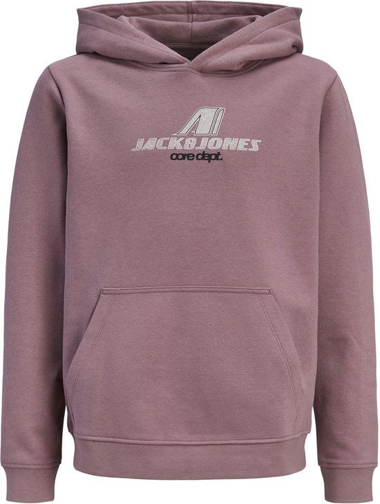 JACK&JONES JCOTIER FRONT PRINT SWEAT HOOD SN JNR Jongens Sweater 140 Katoen Polyester Grape Shake