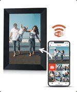 Pora&co Digitale fotolijst met WiFi en Frameo App – Fotokader - 10 inch - Pora – HD+ -IPS Display – Zwart - Micro SD - Touchscreen