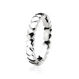 ZINZI zilveren ring hartjes rondom ZIR601