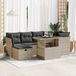 Maison Exclusive - Ensemble de meubles de jardin 7 pièces avec canapé et coussins, gris clair, en polyrotin