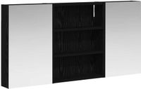 vidaXL Badkamermeubelset, 3-delig, 100 x 10,5 x 50 cm, badkamermeubel, rechthoekige led-spiegel, moderne wandopslag, praktische organizer, ruimtebesparend