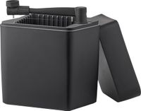 Rosti Classic Kaasdoos – Kaasdoos met Kaassnijder – Kaasschaaf – Oplosbare Snijdraad – Hygiënische Opberging – Kaasstolp – Zwart – 16,5×10×19 cm