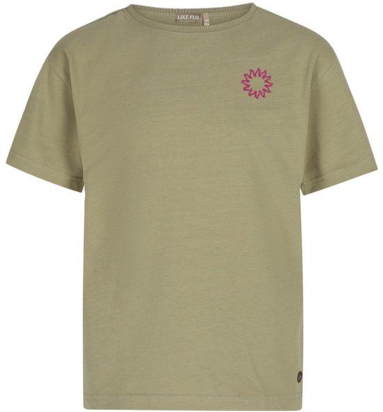 Like Flo - Ease Flo young heavy jersey tee - Olive - Maat 140