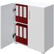 BAKAJI Sideboard met dubbele deur en 2 legplanken binnen, archiefkast, multifunctionele kast voor kantoor, keuken of badkamer, modern design, MDF-hout, afmetingen 77 x 31 x 60 cm (wit)
