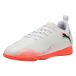 PUMA Future 8 Play IT JR voetbalschoen, wit zwart-gloeiend rood, 4 UK