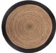 Livettti.NL Vloerkleed Rond Jute Beige/Zwart 90 cm