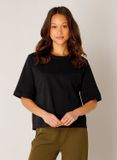 BASE LEVEL Noa Jersey Shirts - Black - maat 44