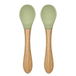 Lorelli Lepels Siliconen/Bamboe 2 stuks Groen