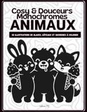 Animaux Cosy & Douceurs Monochromes: 52 Illustrations Gourmandes à Colorier