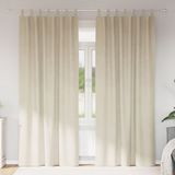 vidaXL Rideaux 2 pièces Crème 140 x 245 cm velours