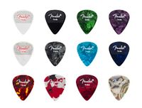 351 gestippelde celluloid plectrums, 12 stuks, medium