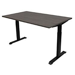 Euroseats Bureau Logan eiken met Zwart frame 620-840 x 1600 x 800 mm