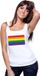 Bellatio Decorations Shoppartners Bv Gay Pride Tanktop Regenboog Vlag Wit Dames M