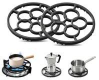 Universel Wok Support pour cuisinières à gaz - Support de casserole stable en fonte massive
