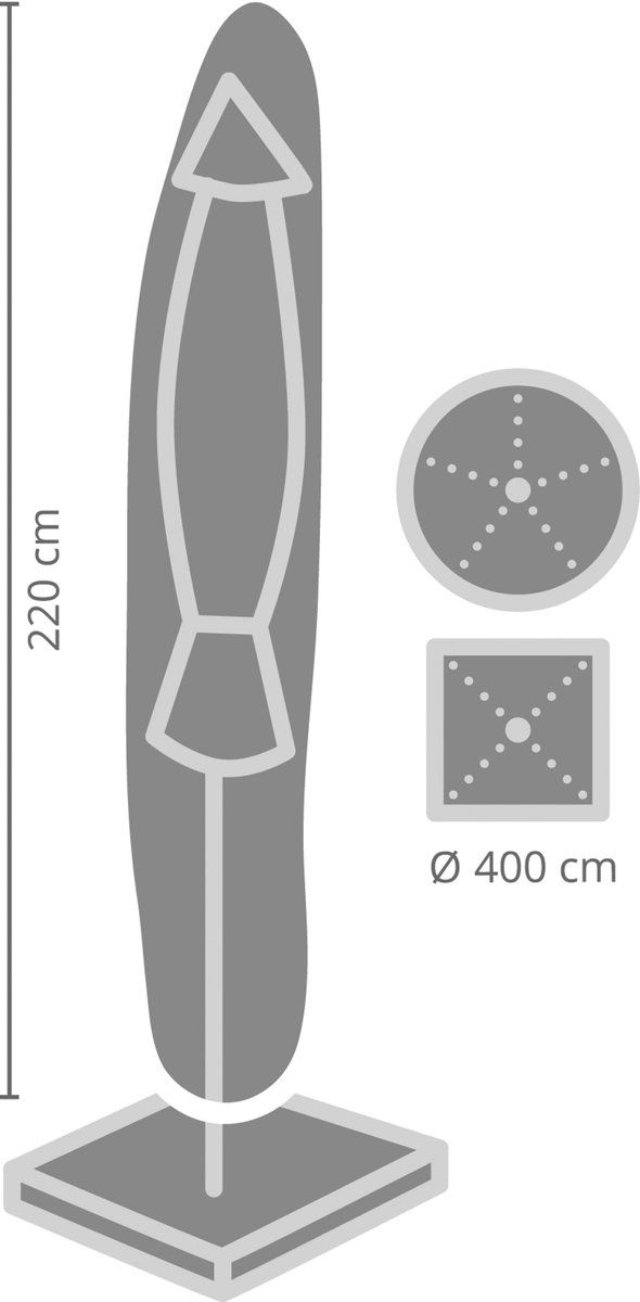 Winza Parasolhoes Premium - Grijs - 8711666027615